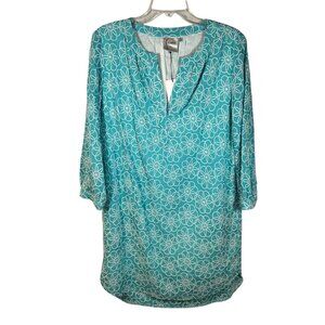 Finley Chloe Dress Daisy Dot Embroidery Size Small Blue Made in the USA